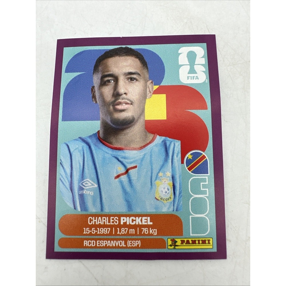 Panini FIFA World Cup 2026 Charles Pickel COD8 Sticker Purple - EUC